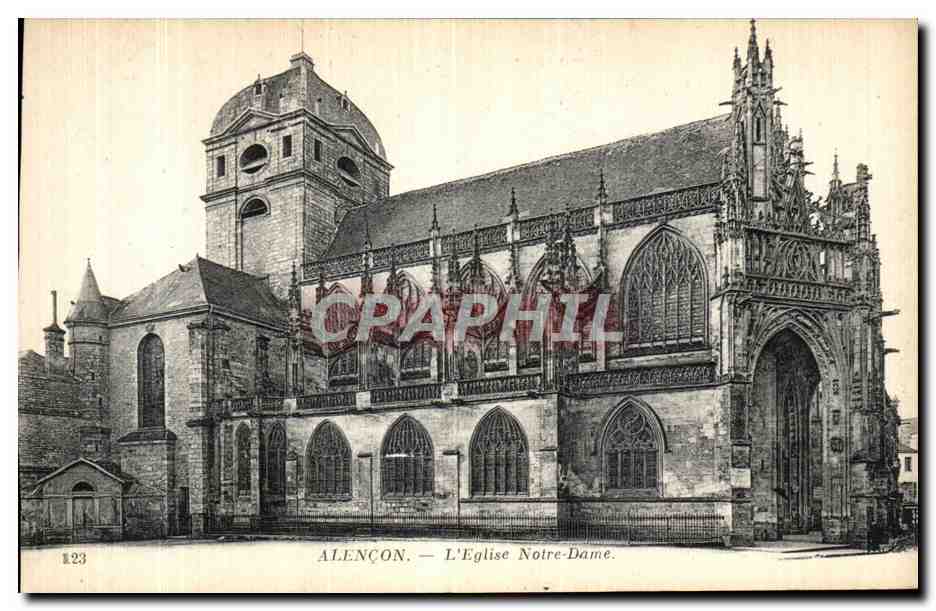 CPA Alencon L Eglise Notre Dame
