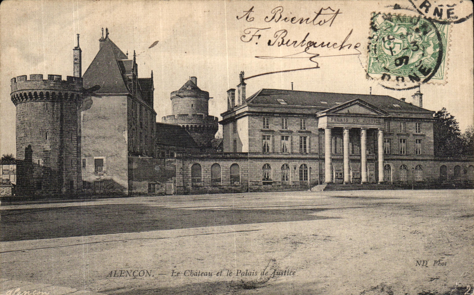 CPA Alencon Le Chateau et le Palais de justice