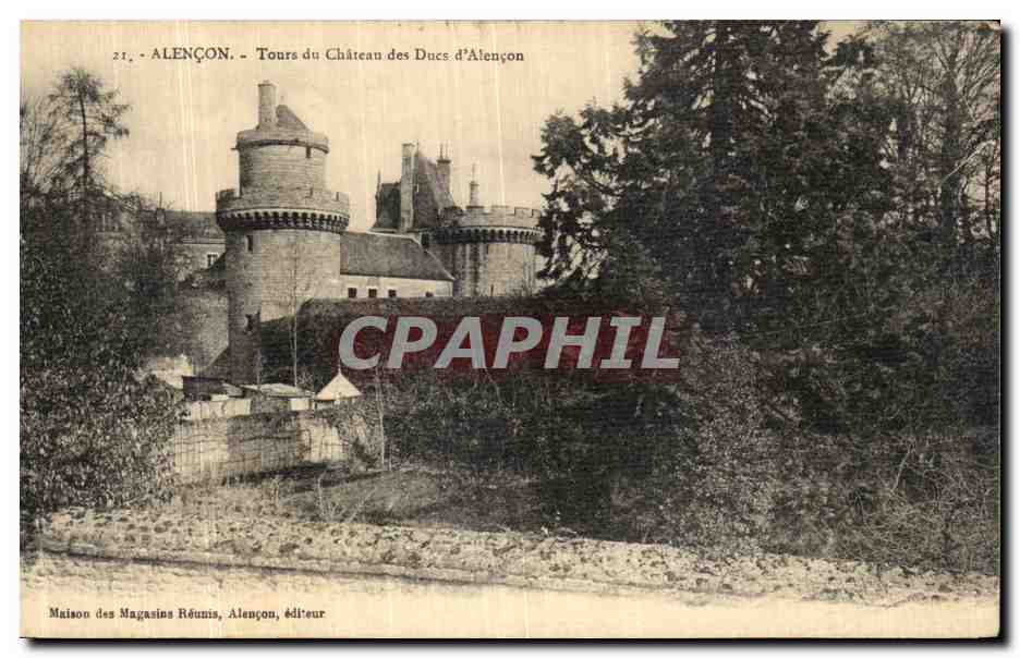 CPA Alencon Tours du Chateau des Ducs d Alencon