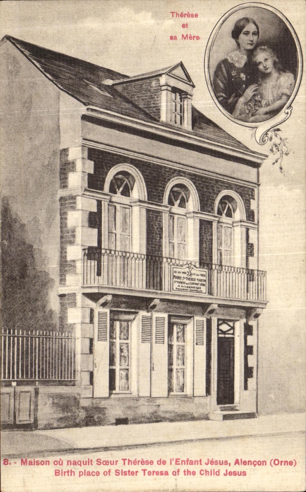 CPA Alencon Maison ou naquit Soeur Therese de l enfant Jesus 