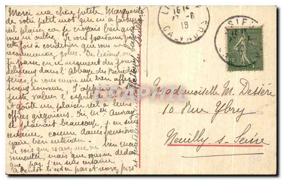 CPA Alencon Maison ou naquit Soeur Therese de l enfant Jesus  — Rückseite