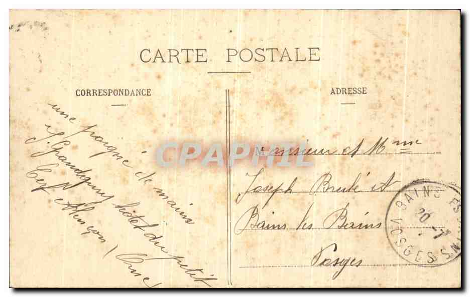 CPA Alencon Mairie et Jardin Public — Rückseite