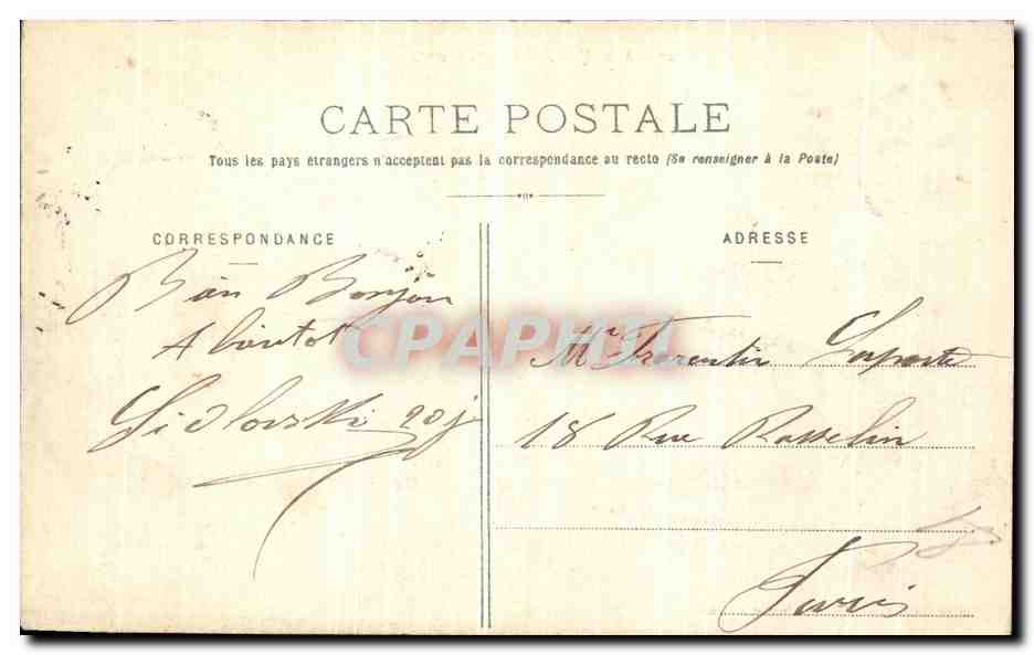 CPA Alencon La halle aux Bles — Rückseite
