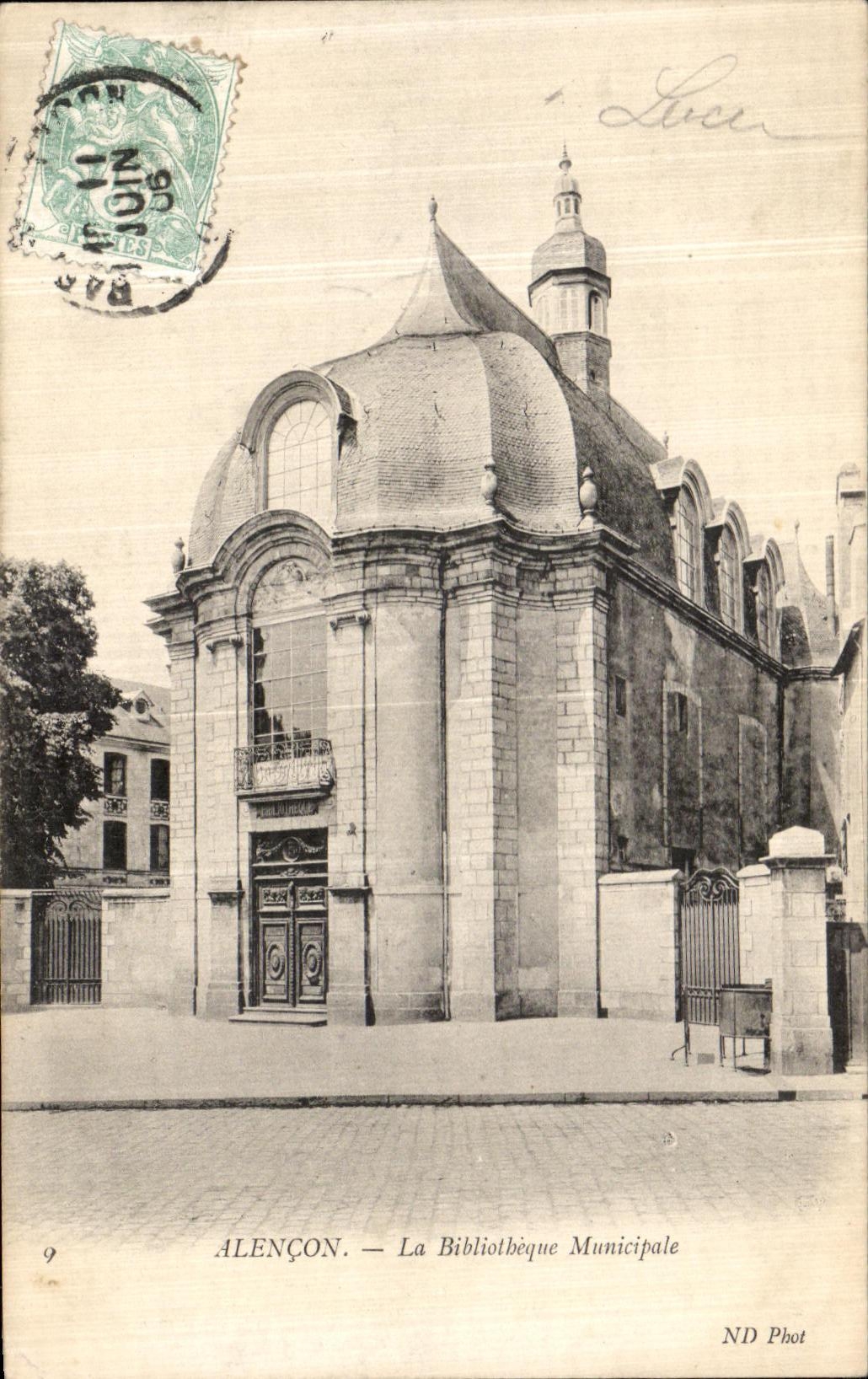 CPA Alencon La Bibliotheque Municipale