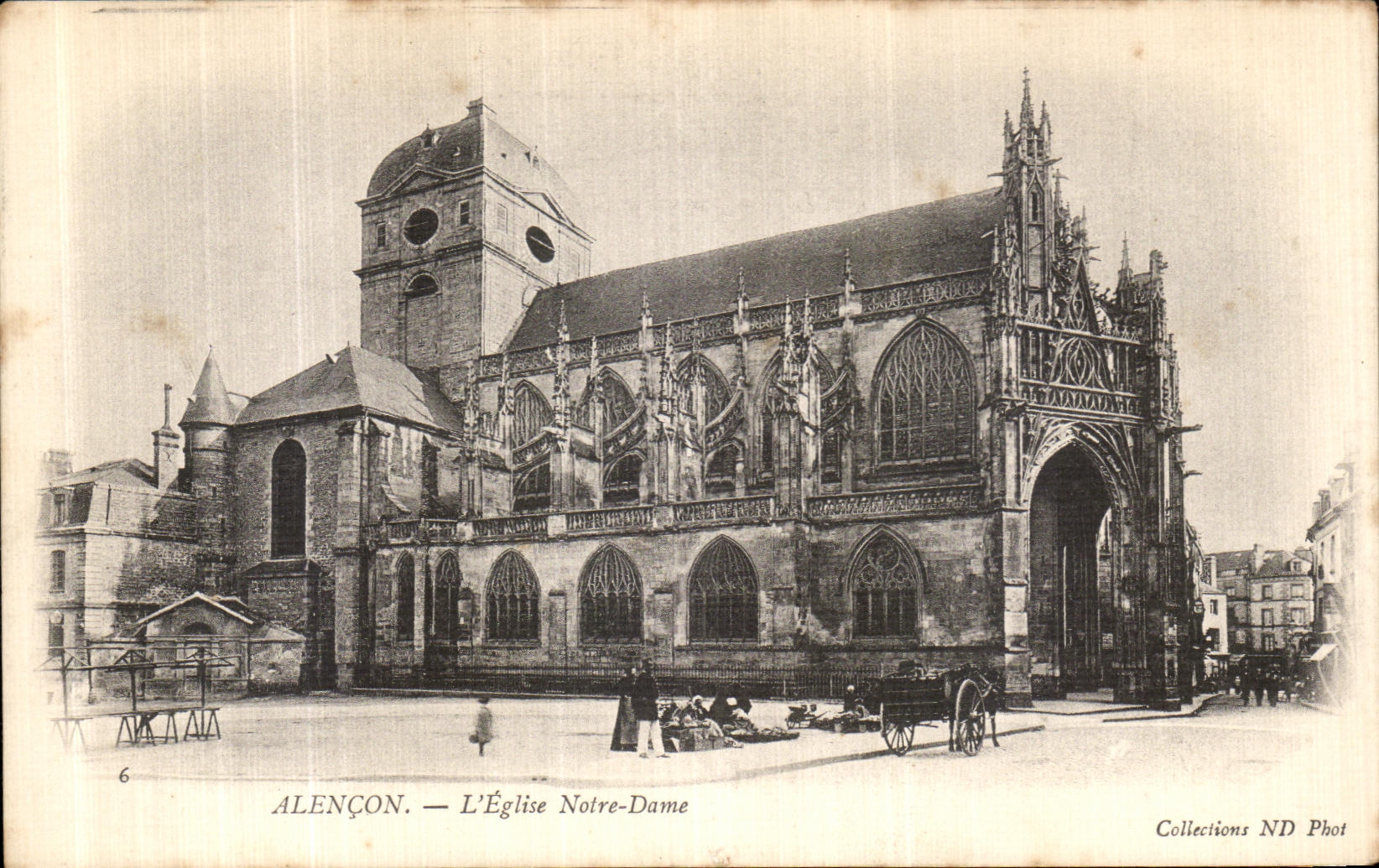 CPA Alencon L Eglise Notre Dame Marche