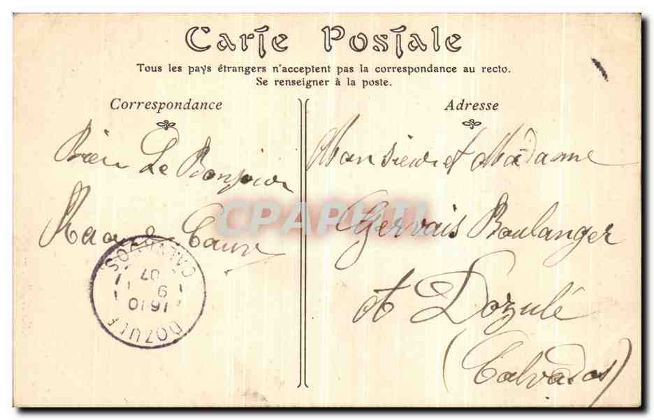 CPA Alencon Grand Portail de L Eglise Notre Dame — Rückseite