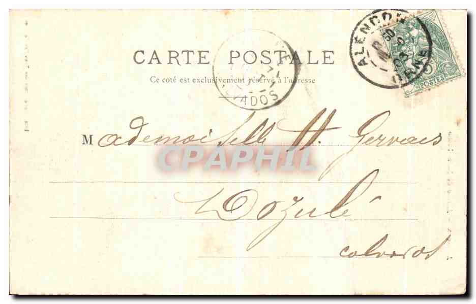 CPA Alencon Abside de Notre Dame — Rückseite