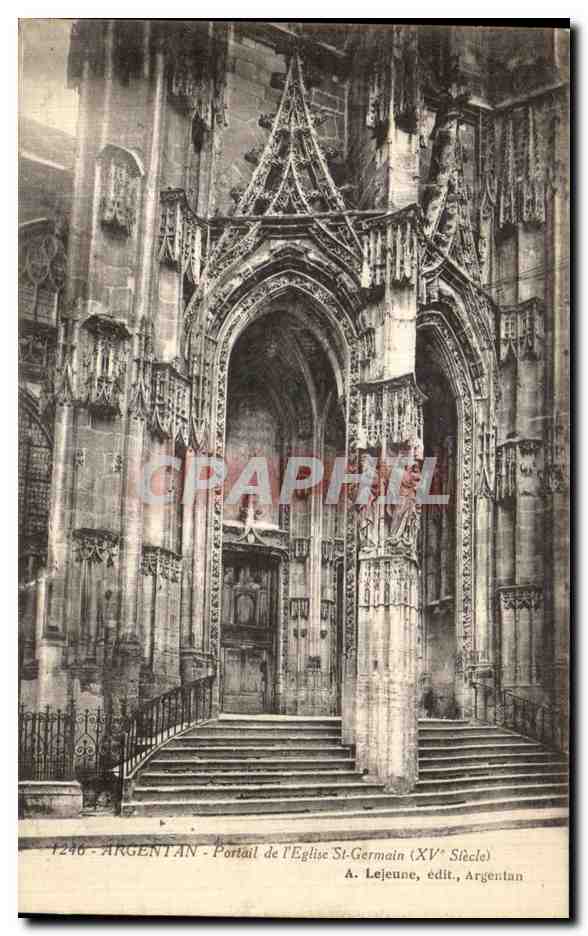 CPA Alencon Portail de L Eglise St Germain