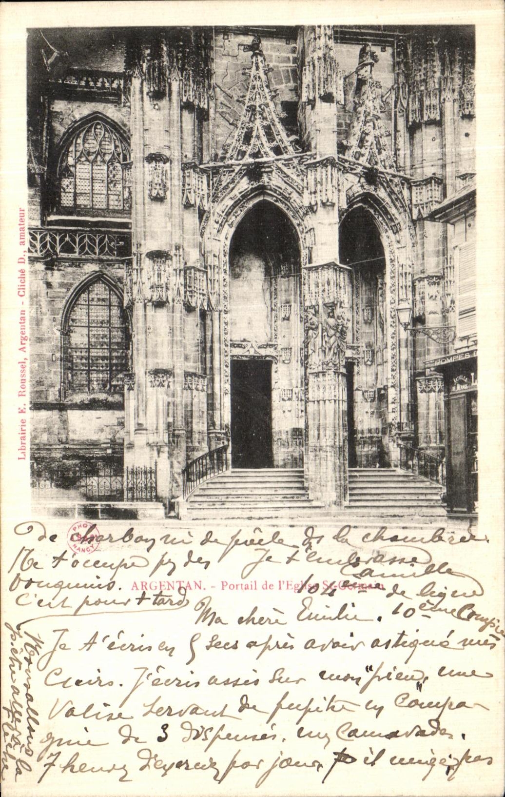 CPA Argentan Portail de l eglise