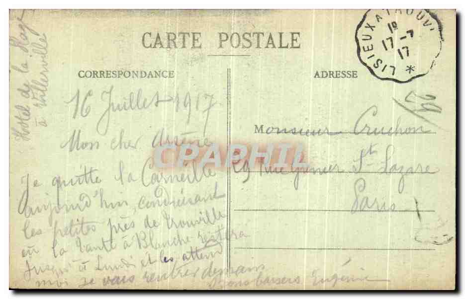CPA Argentan Abside l Eglise Saint Germain — Rückseite