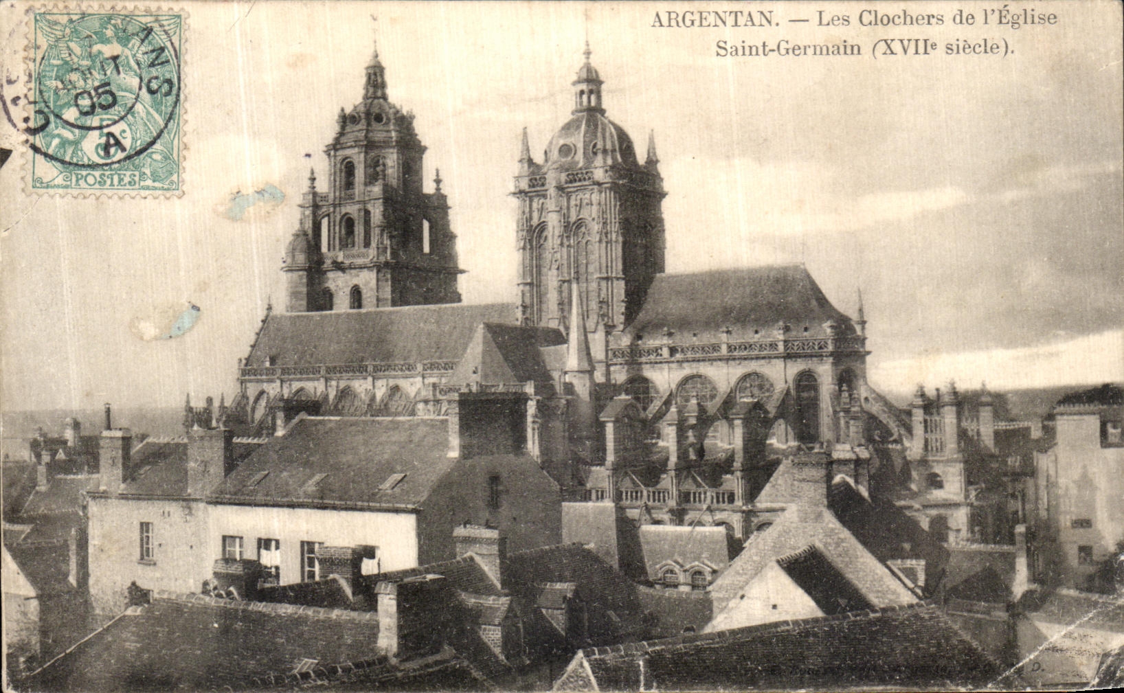 CPA Argentan Les Clochers de l Eglise Saint Germain