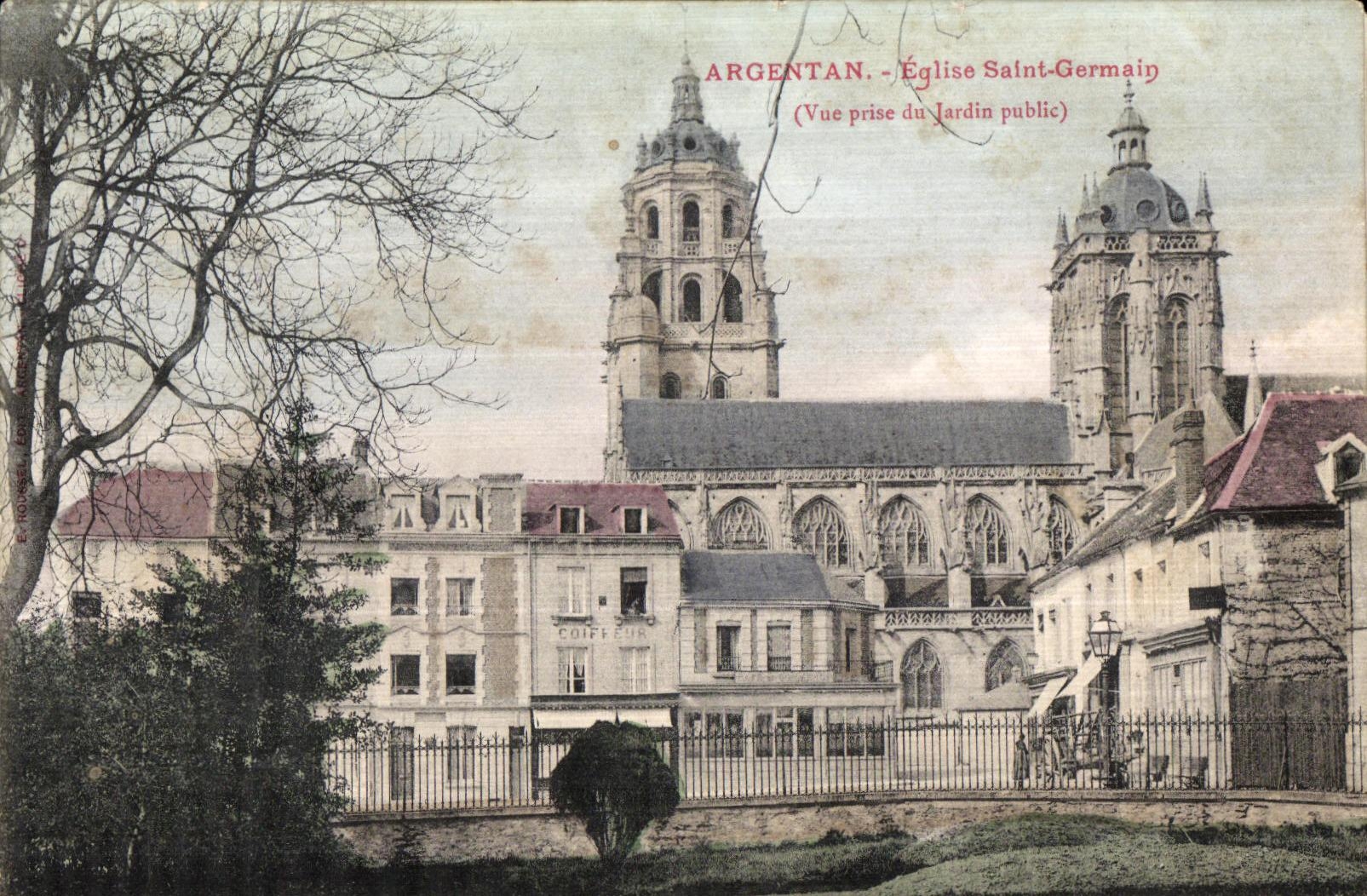 CPA Argentan L Eglise Saint Germain Vue prise du jardin public