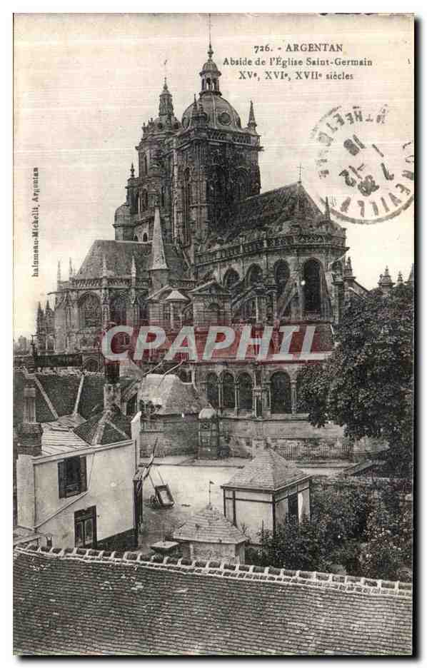 CPA Argentan L Eglise St Germain L Abside