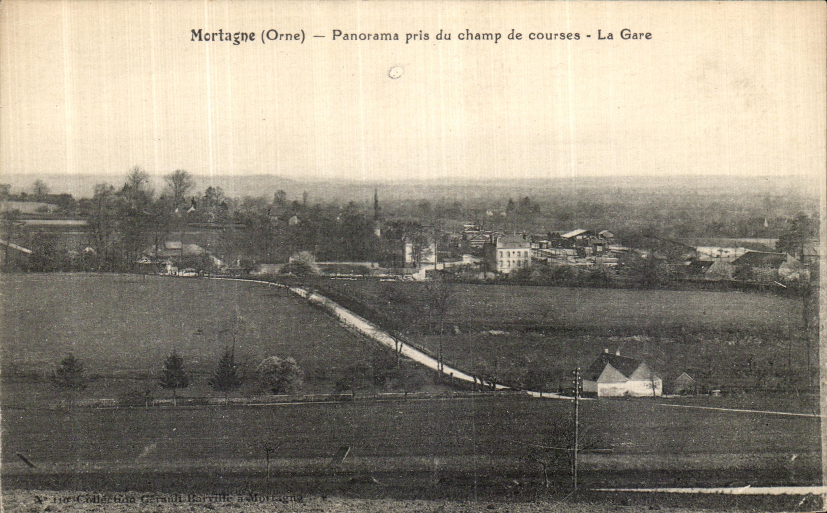 Mortagne (Orne) — Panorama pris du champ de courses - La Gare — Collection Gerault Barville