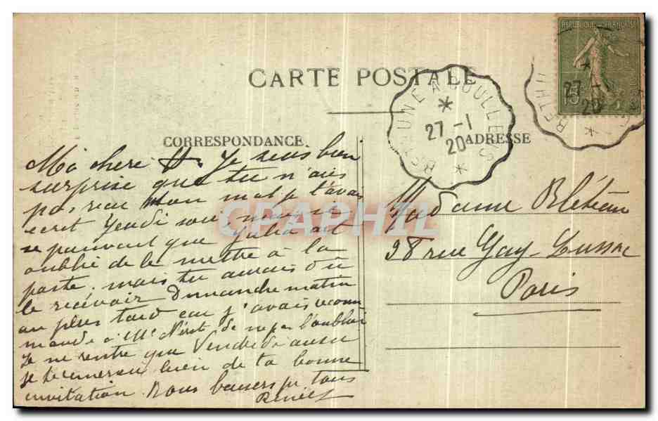 CPA Arras Guerre Vue interieure de la Cathedrale apres l ecroulement de la toiture Militaria  — Rückseite