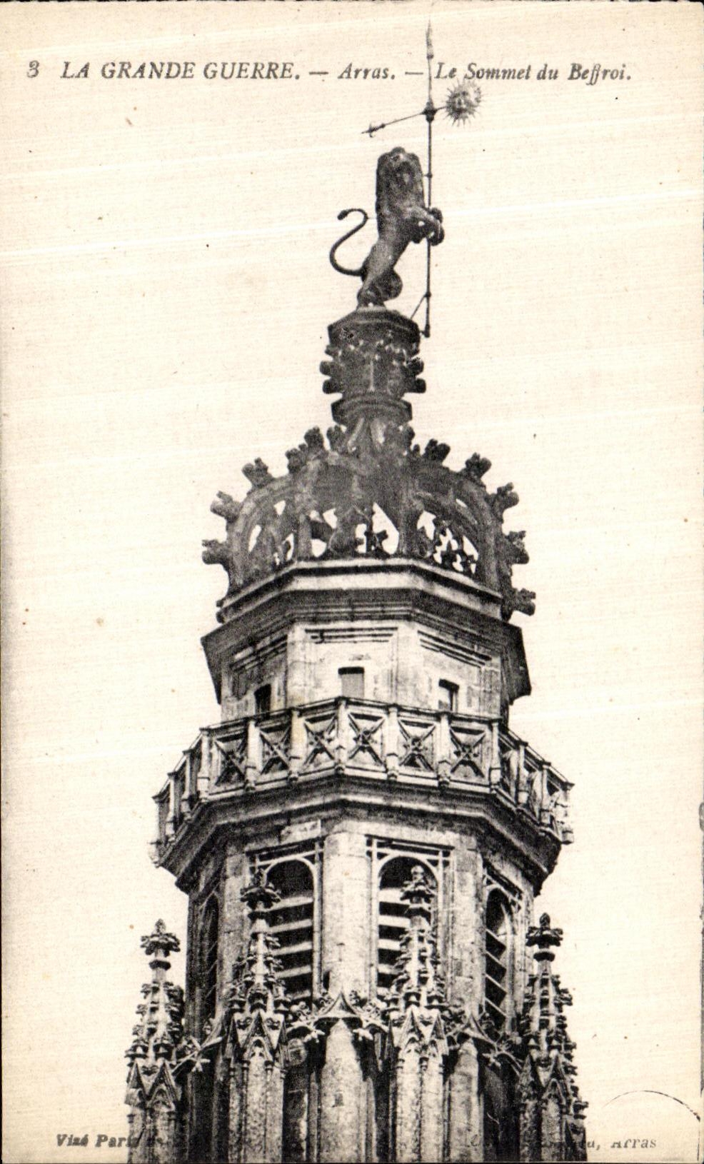 Arras — Le Sommet du Beffroi — éditeur Viaé Paris, n°3