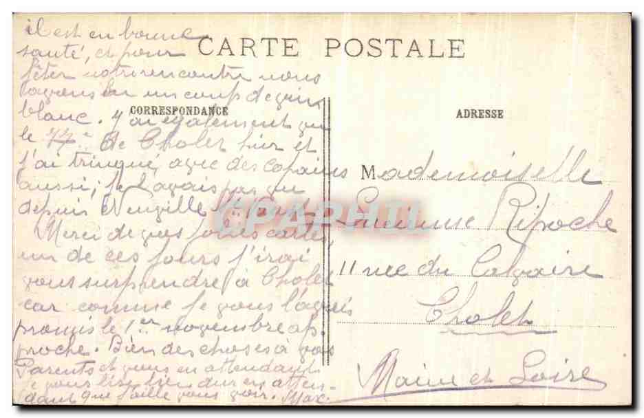 CPA Arras Ruines de l Hotel de Ville Militaria — Rückseite