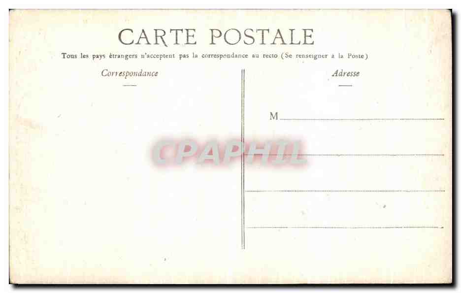 CPA Arras Hotel de Ville Militaria — Rückseite
