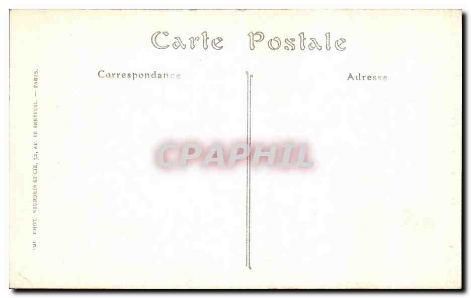 Arras — Intérieur de la Cathédrale — détruit pendant la Campagne 1914-1917 — Verso