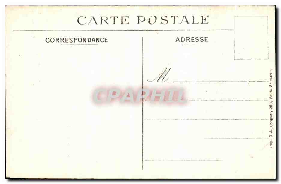 CPA Arras Hotel de ville Militaria — Rückseite