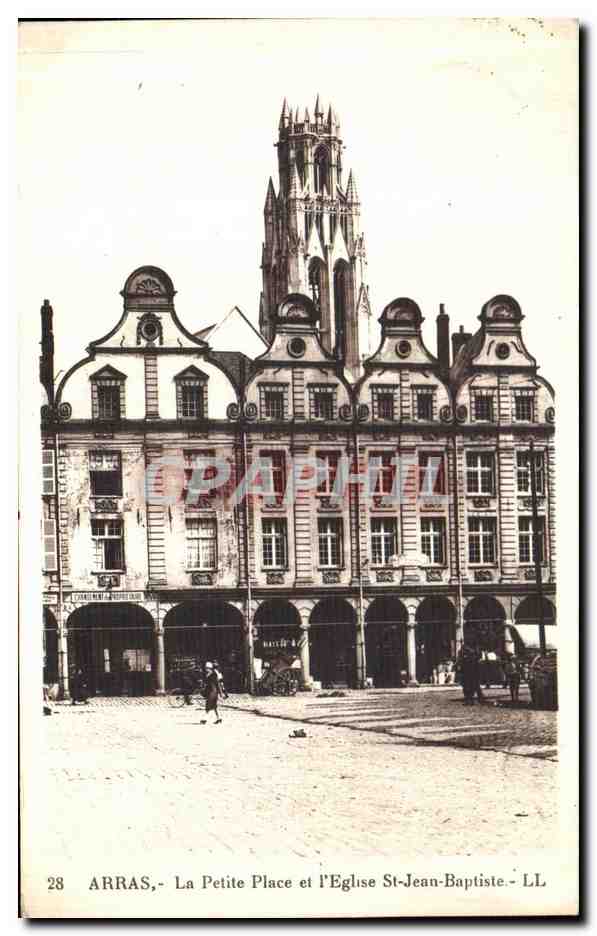 Arras - La Petite Place et l'Église St-Jean-Baptiste - LL