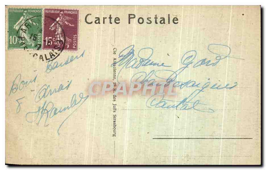 CPA Arras interieur de l Hotel de Ville Militaria — Verso