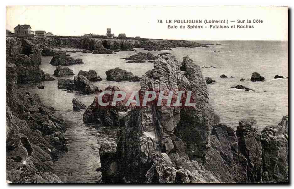 CPA Le Pouliguen Sur La Cote Baie du sphinx Falaises et roches