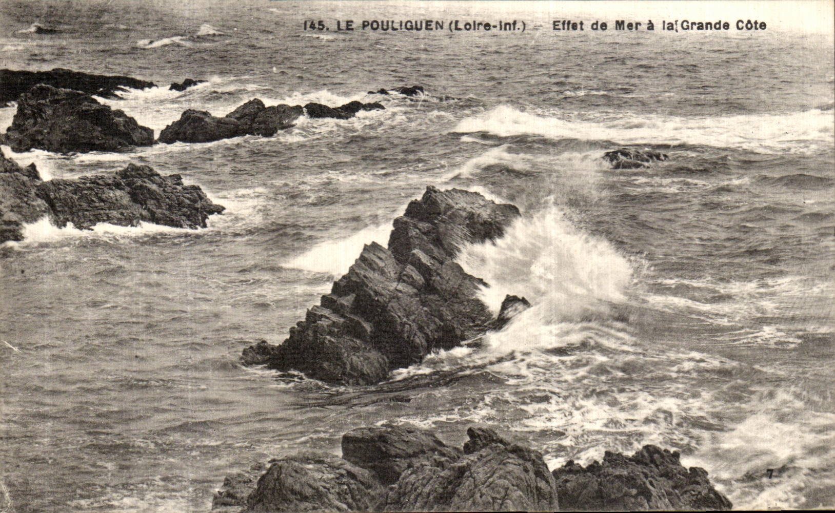 CPA Le Pouliguen Effet De maree La Grande Cote 