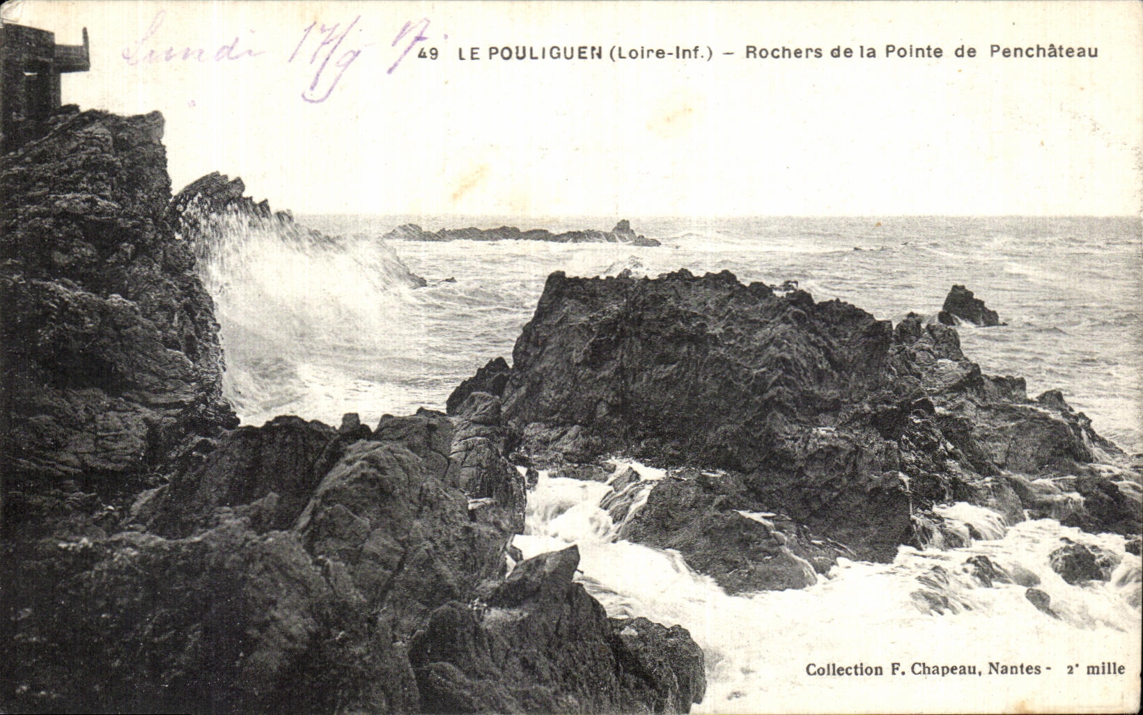 CPA Le Pouliguen Rochers de la Pointe de Penchateau