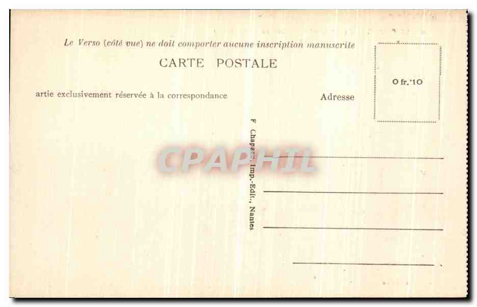 CPA Le Pouliguen Cote de Penchateau Le Chaos — Rückseite