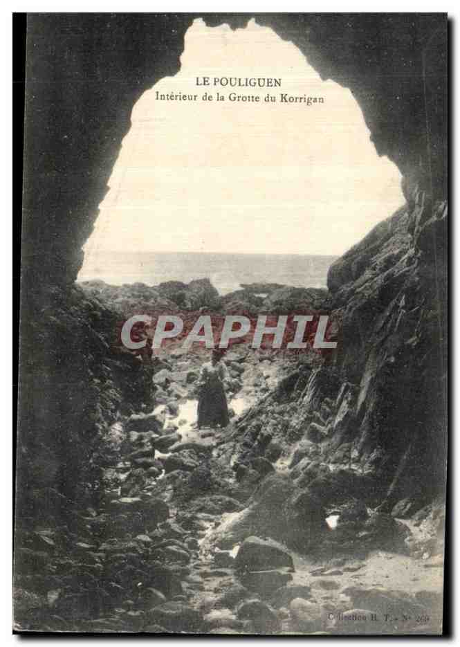 CPA Le Pouliguen Interieur de la Grotte du Korrigan