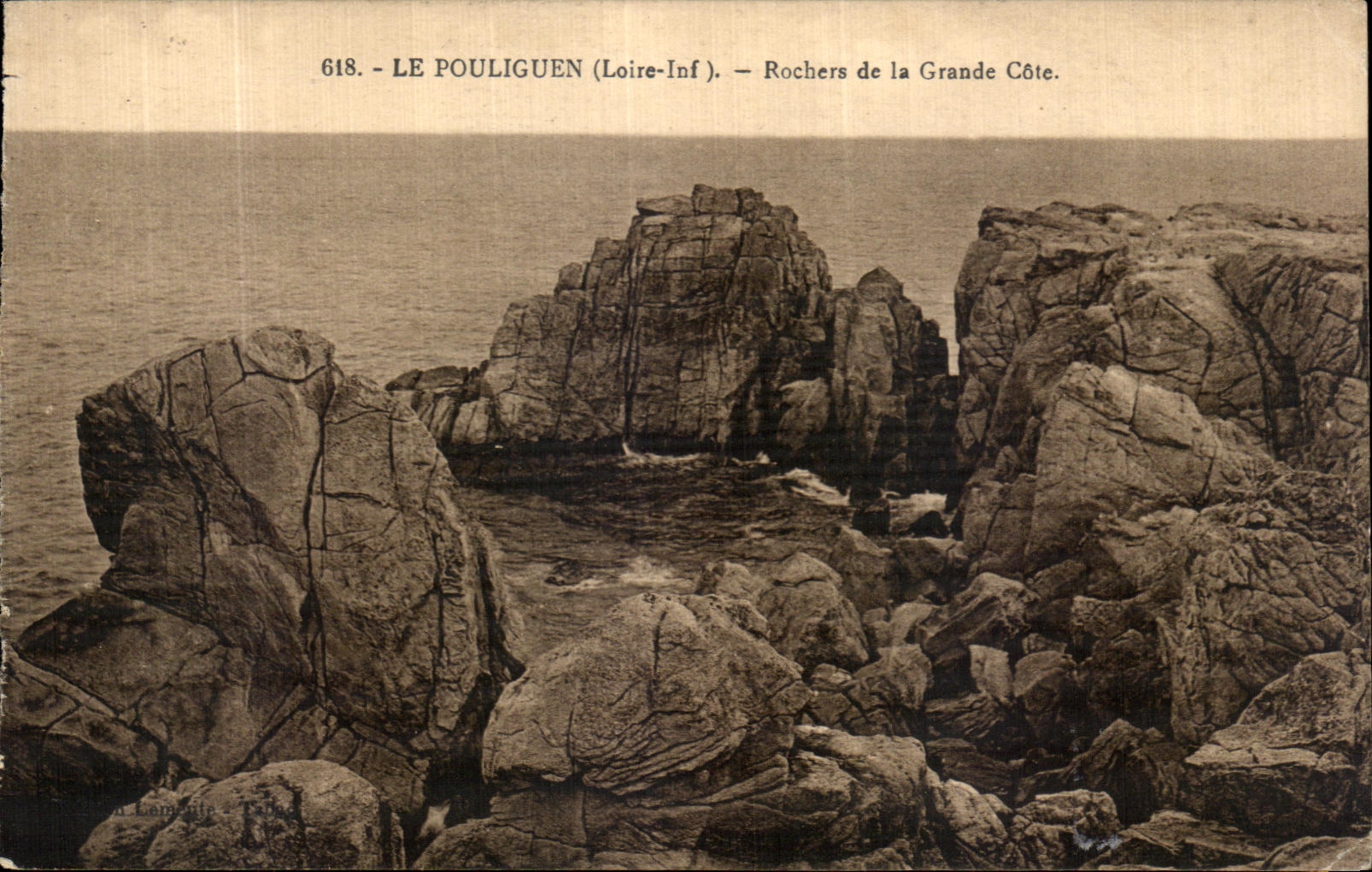 CPA Le Pouliguen Rochers de la Grande Cote