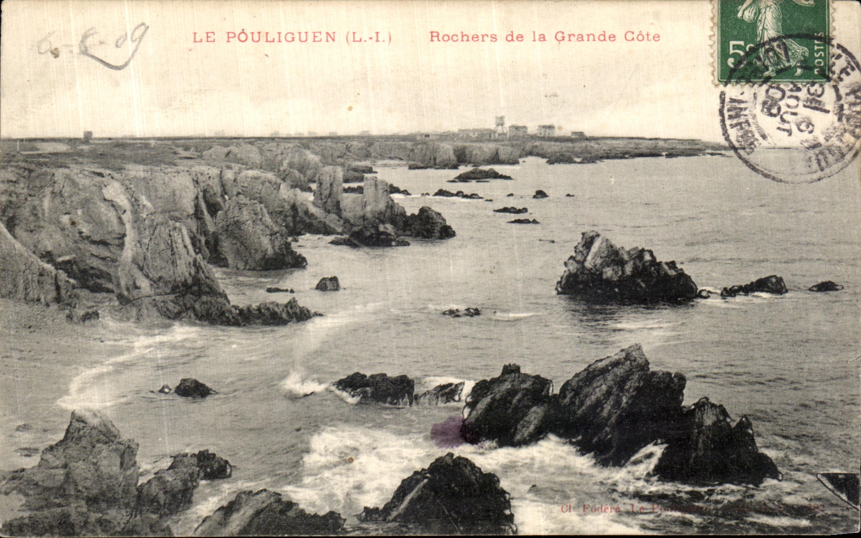 CPA Le Pouliguen Rochers de la Grande Cote