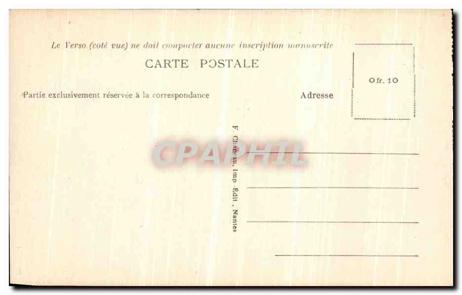 CPA Le Pouliguen Sur La Cote Rocher Bizarre — Rückseite