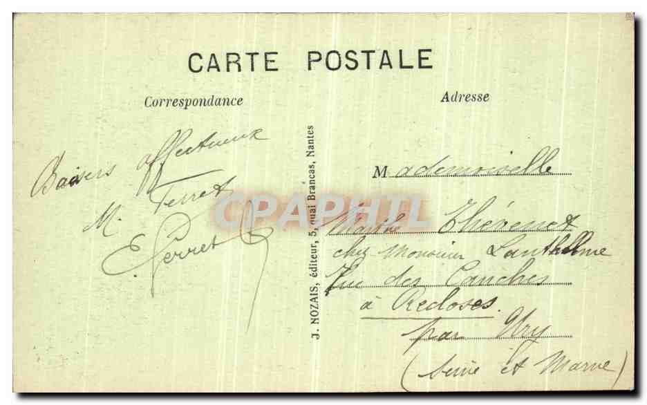 CPA Prefailles La Cote Saint Gildas au Clair de Lune — Rückseite