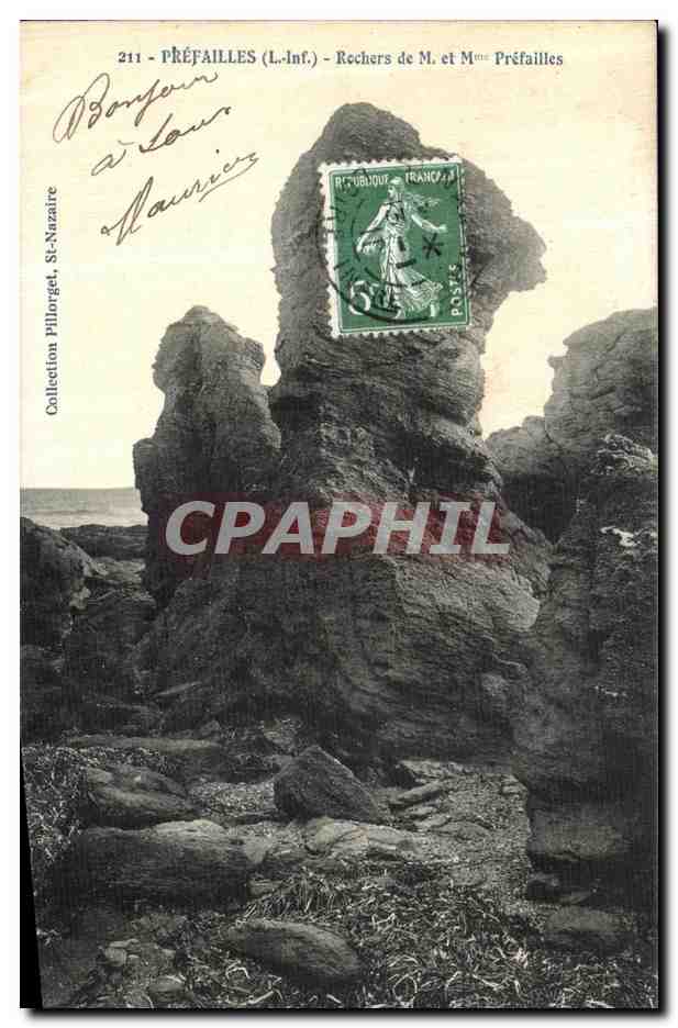 CPA Prefailles Rochers de M et Mme Prefailles