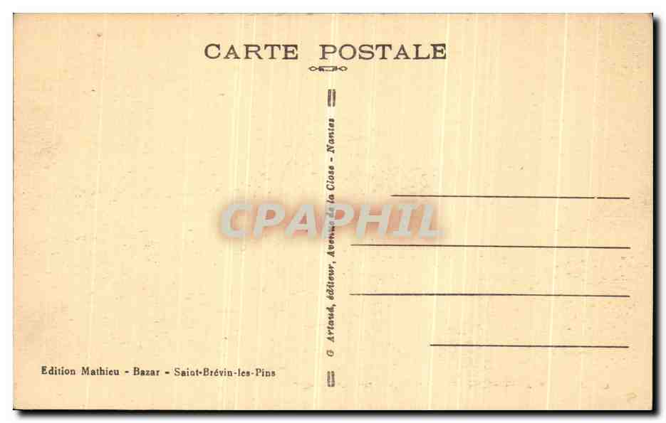 CPA St Brevin l Ocean Les Sapins Bordant la Mer — Rückseite