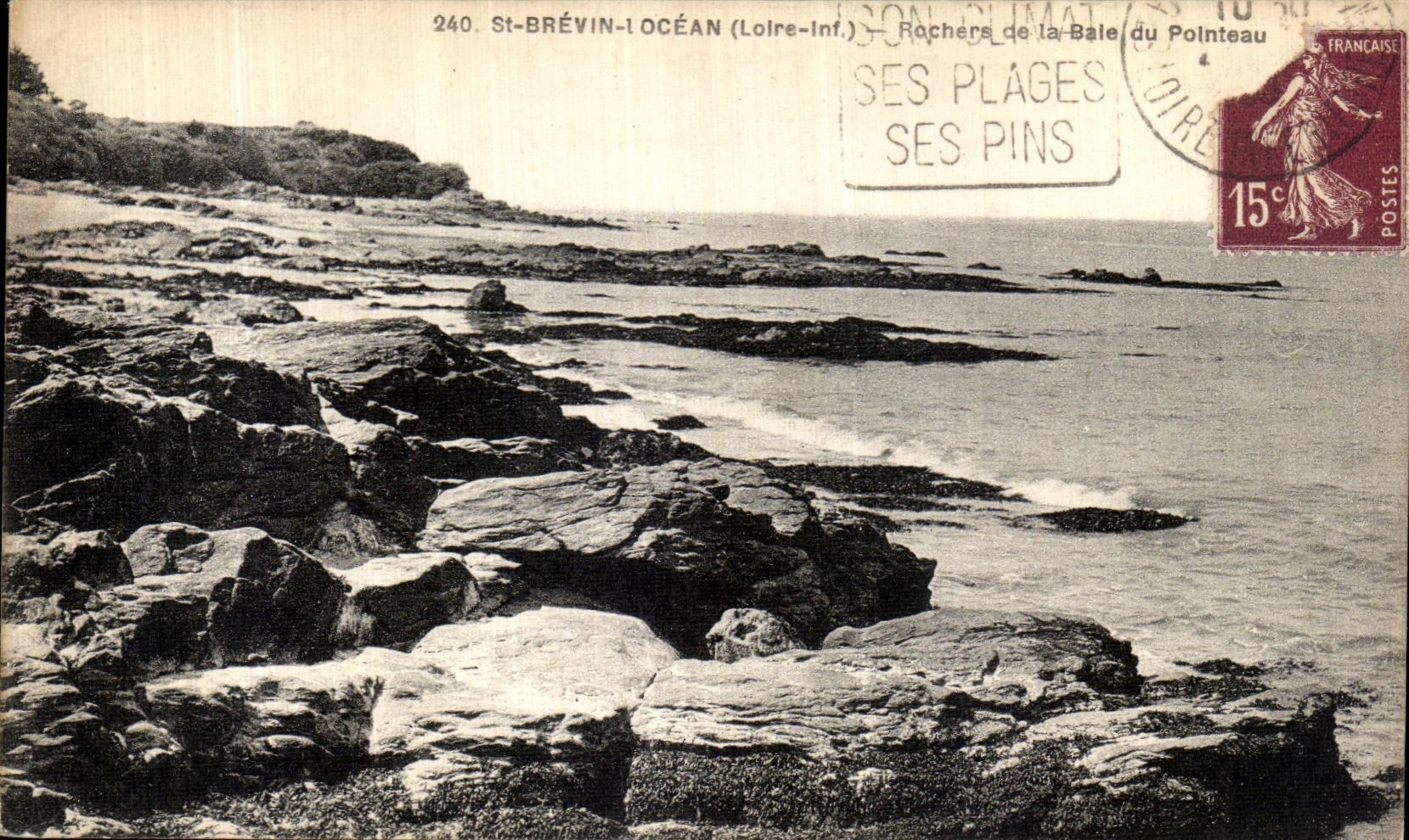 CPA St Brevin l Ocean Rochers de la Baie du Pointeau