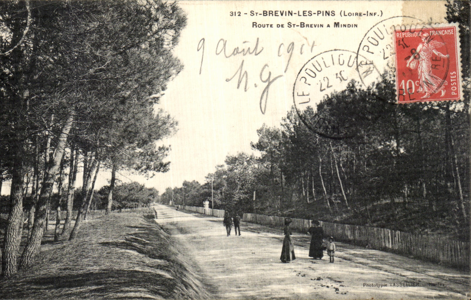 CPA Saint Brevin Les Pins Route De St Brevin a Mindin