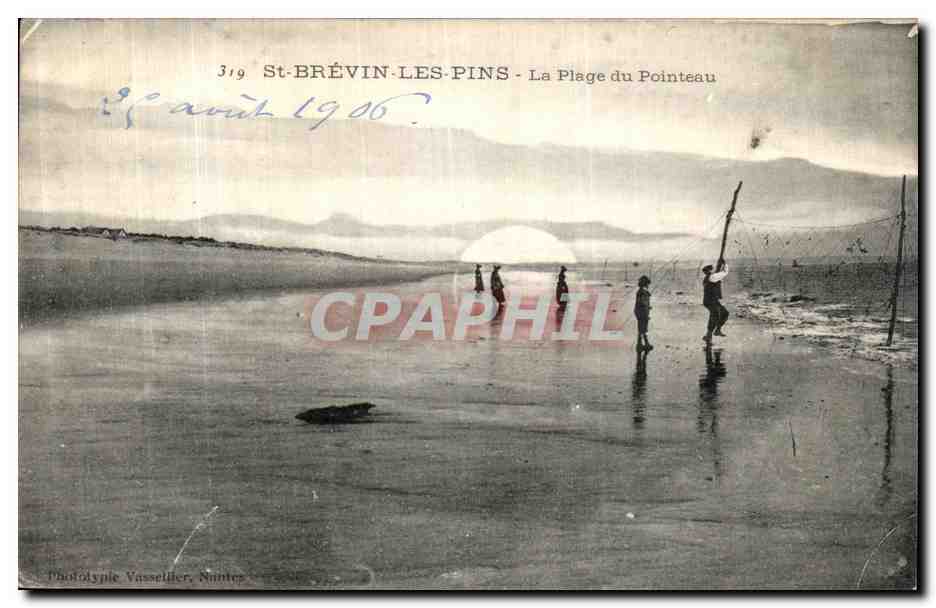 CPA Saint Brevin Les Pins La Plage du Pointeau Pecheur