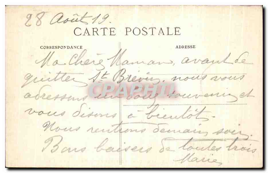 CPA Saint Brevin Les Pins La Chapelle du Pointeau dans les Pins — Rückseite