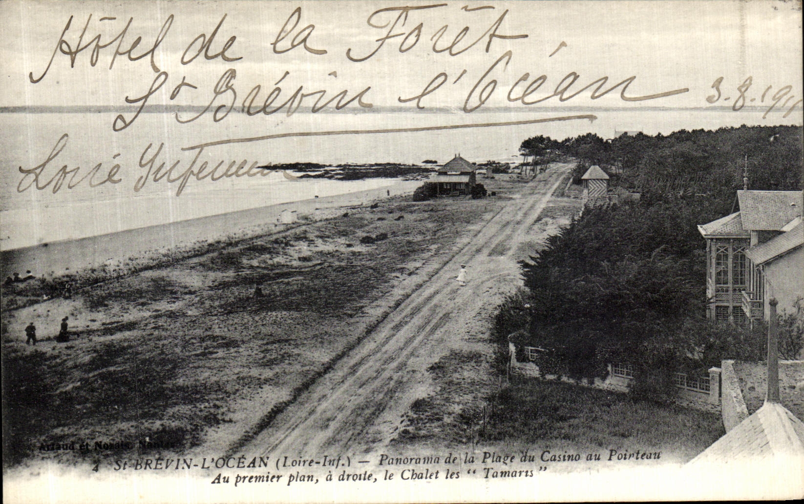 CPA Saint Brevin L Ocean Panorama de la Plage du Casino au Pointeau Chalet Les Tamaris