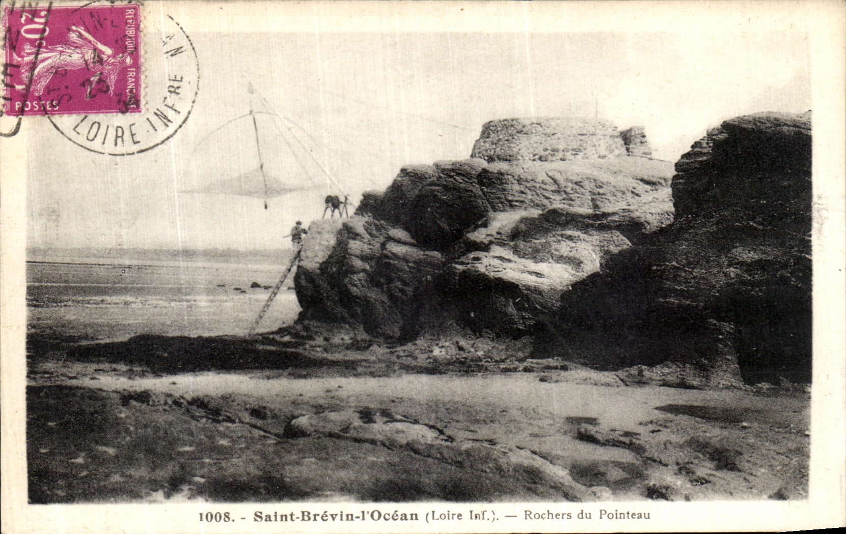 CPA Saint Brevin L Ocean Rochers du Pointeau Pecheur