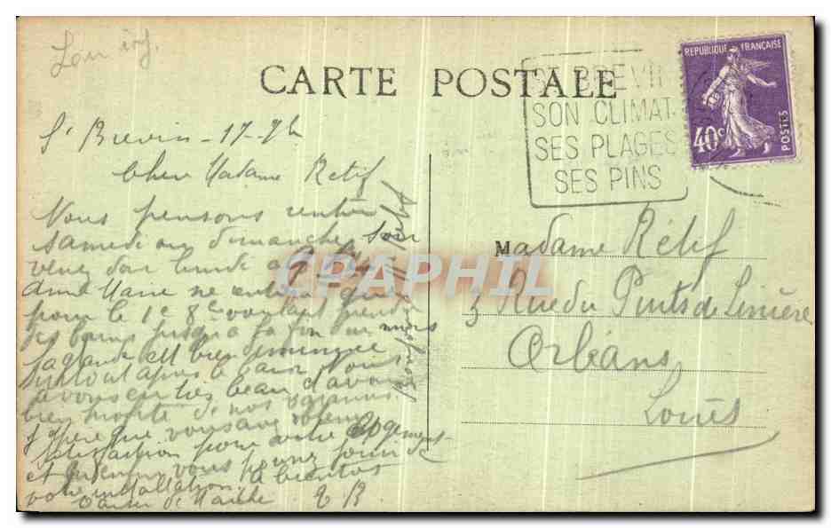 CPA Saint Brevin les Pins Casino de L Ocean — Rückseite