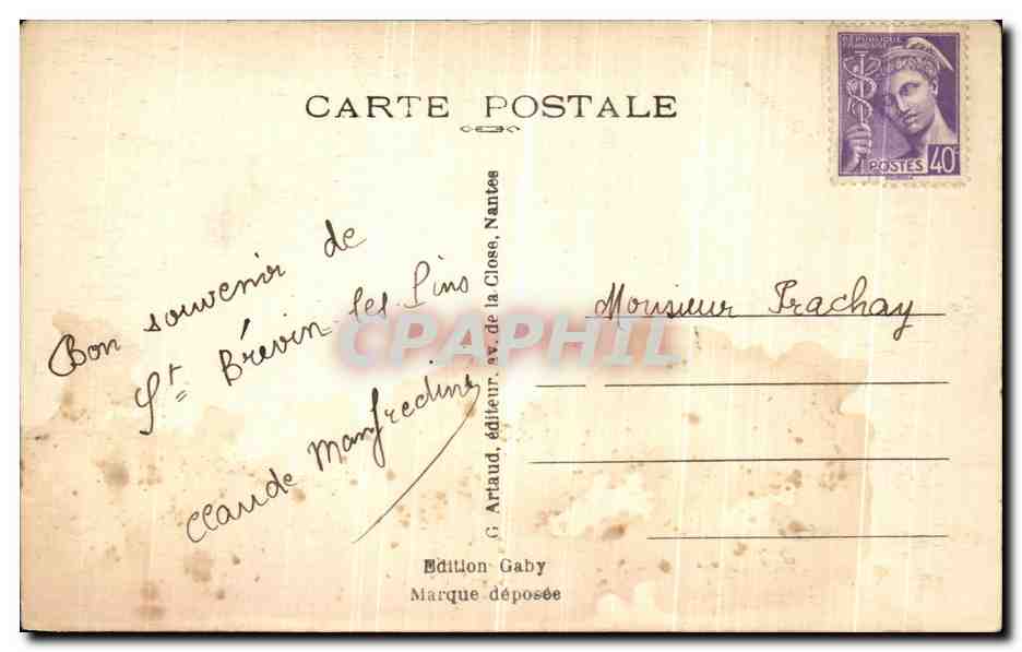 CPA Saint Brevin les Pins La Mer et les pins — Rückseite