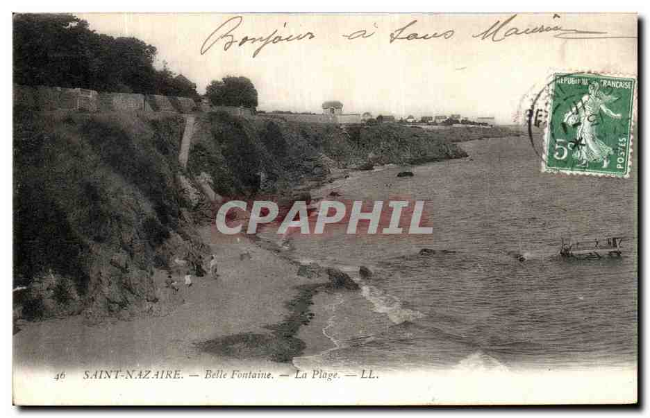 CPA Saint Nazaire Belle Fontaine La Plage