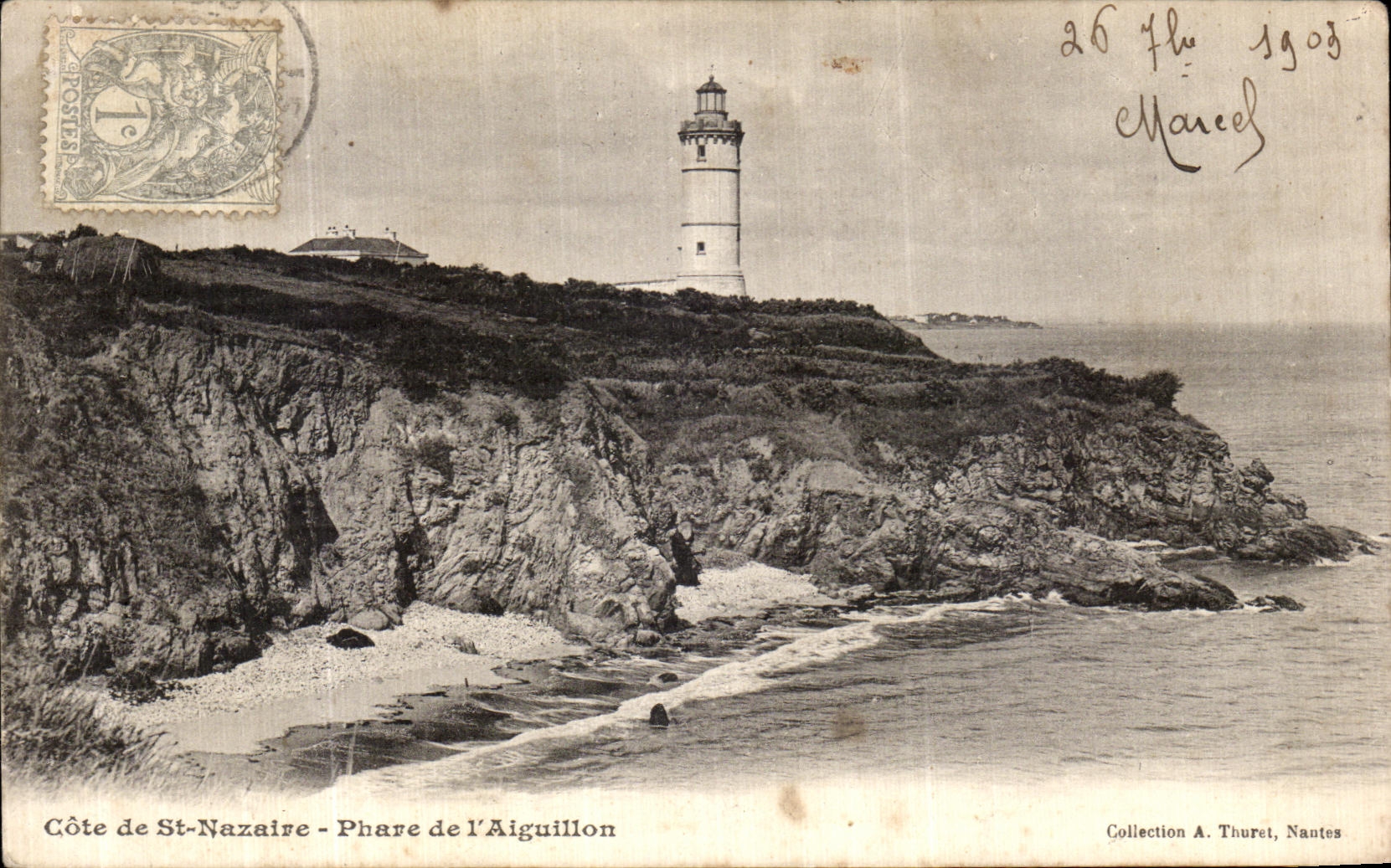 CPA Saint Nazaire Phare de l Aiguillon