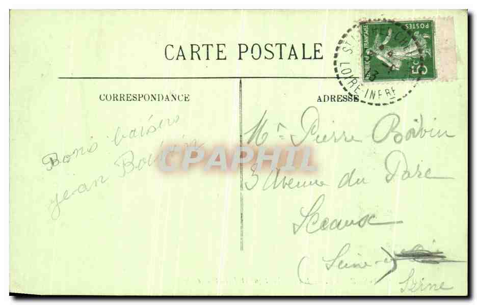 CPA Saint Nazaire L Ecole Pratique et Industrielle — Rückseite