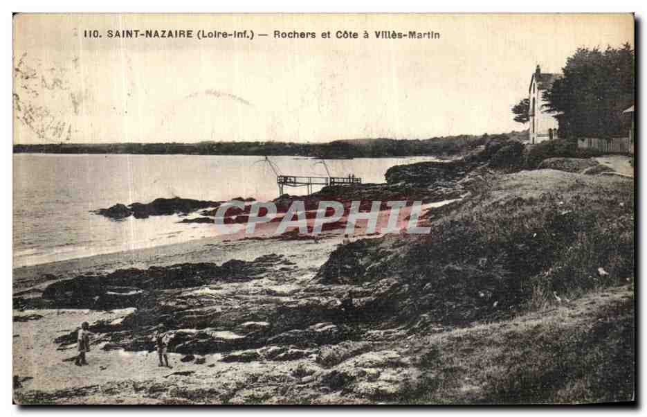 CPA Saint Nazaire Rochers et Cote a Ville Martin