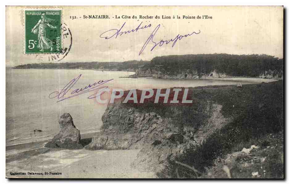 CPA Saint Nazaire La Cote du Rocher du Lion a la Pointe de l Eve